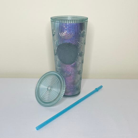 Starbucks Spring Iridescent Mermaid Scales Grid Tumbler – 24oz Venti – 2022 - Picture 5 of 7